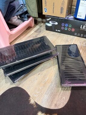 Amazon Black Floor/Wall Vent Registers - Set of 6